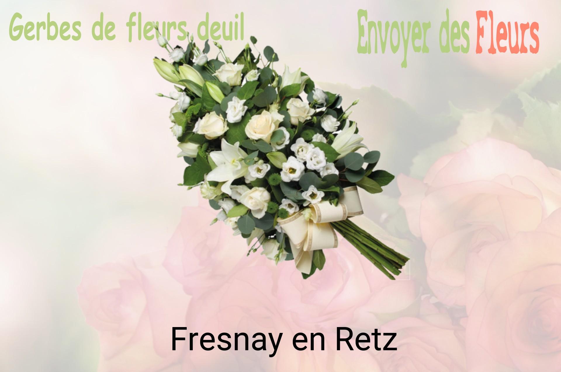 Gerbe de fleurs de deuil livrée à Fresnay-en-Retz